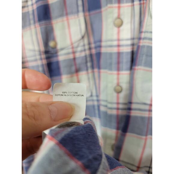 Lucky Brand Men's Button Up Plaid Shirt Long Sleeve Collared Multicolor Large - Picture 4 of 7